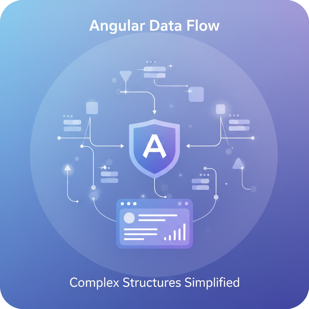 Abstract representation of complex data structures in an Angular application for scalability.